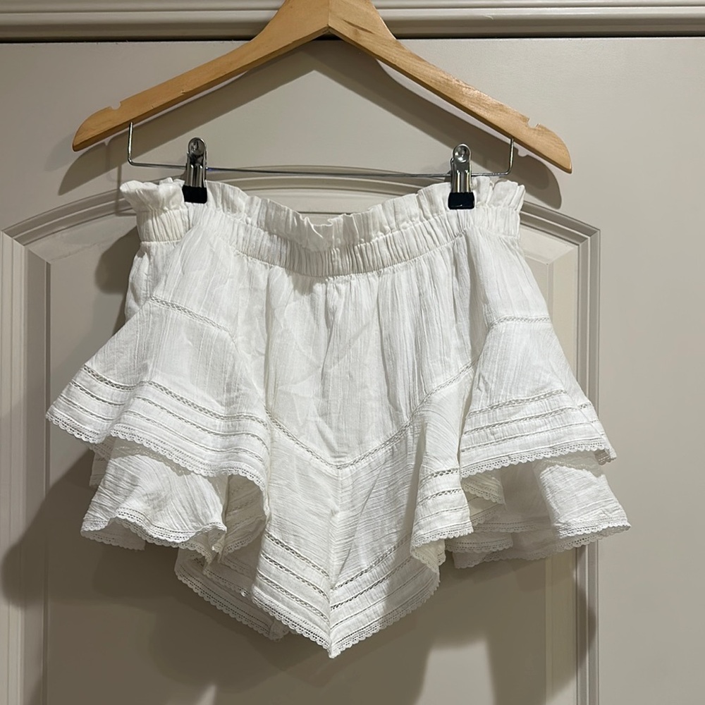 Aerie White Ruffle Skort